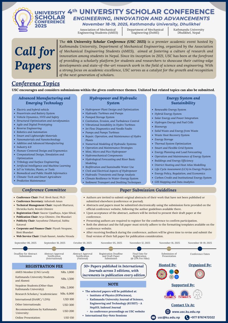 Call For Paper for University Scholar Conference 2025